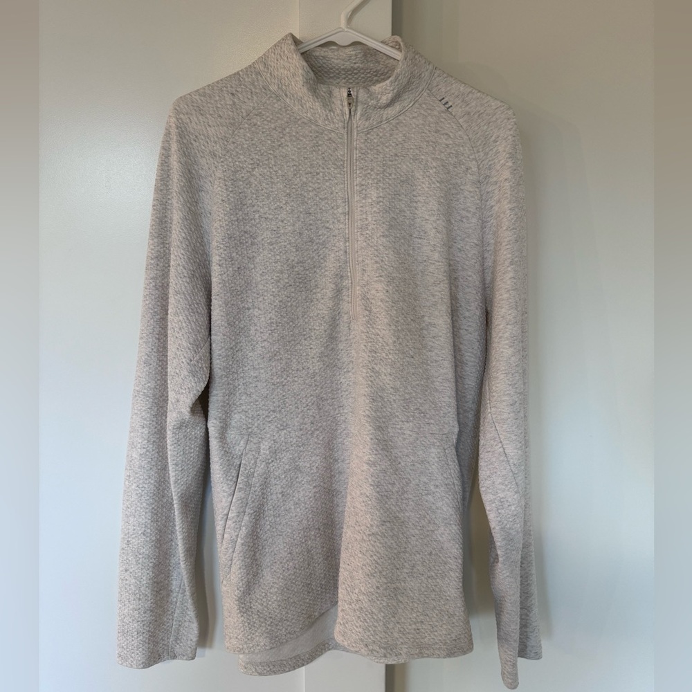 Lululemon Men’s At Ease Half-zip - Ivory/White - Large